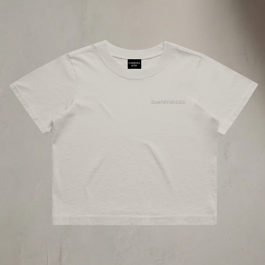 BRUSHED LUXE CROP TEE