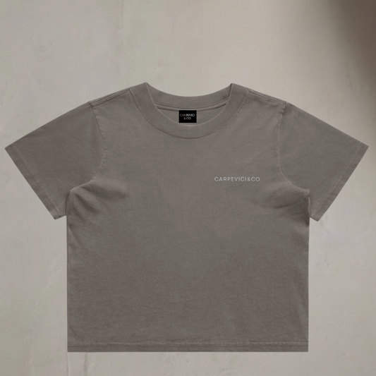 BRUSHED LUXE CROP TEE